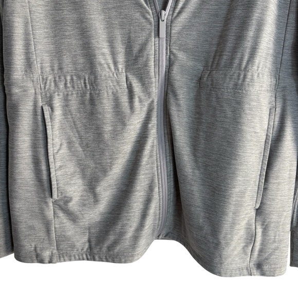 LANDS’ END Soft Performance Full Zip Hoodie in Light Gray Size M (10-12) - Picture 3 of 7